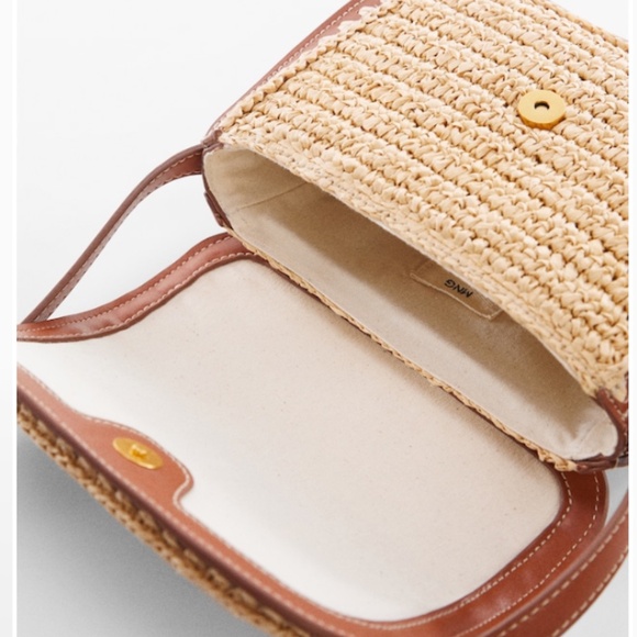 MANGO Natural Fiber Shoulder Bag - Picture 4 of 9
